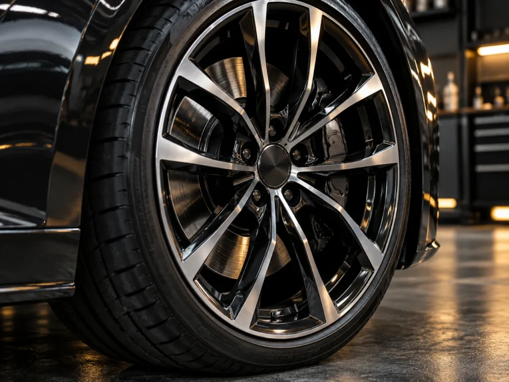 Roda de liga leve automotiva — imagem ilustrativa